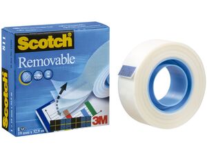 SCOTCH MAGIC CINTA ADHESIVA 19MM. X 33M. REMOVIBLE INVISIBLE