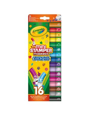 CRAYOLA MINI ROTULADORES ESTAMPADORES LAVABLES EMOJI 16 COLORES
