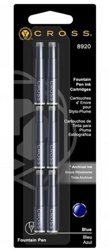 CROSS RECAMBIO PLUMA AZUL 6 CARTUCHOS