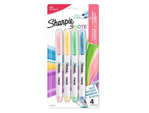 SHARPIE ROTULADOR S-NOTE PERMANENTE BISELADO 4 COLORES