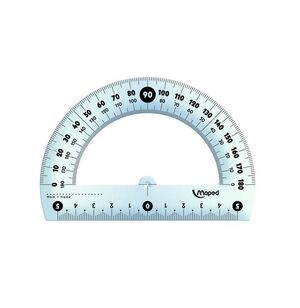 MAPED SEMICÍRCULO CRISTAL 12CM. 180° ESSENTIALS