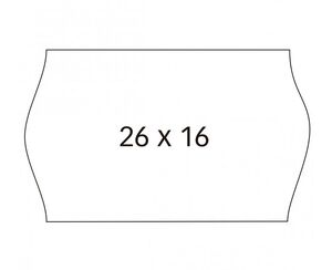 APLI ETIQUETA 26 X 16MM. SINUSOIDAL BLANCA 6 UNDS.
