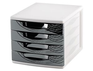 CEP MÓDULO 4 CAJONES GRIS - NEGRO