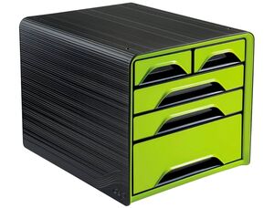 CEP MÓDULO 5 CAJONES MIXTOS NEGRO - VERDE 