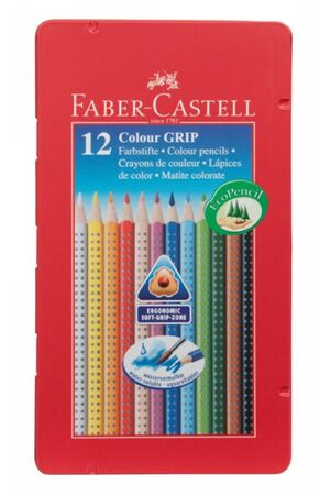 FABER CASTELL LÁPICES DE MADERA 12 COLORES ACUARELABLES