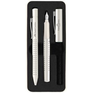 FABER CASTELL JUEGO BOLÍGRAFO + PLUMA GRIP HARMONY COCO