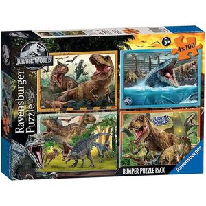 RAVENSBURGER PUZZLE 4 X 100 PIEZAS JURASSIC WORLD