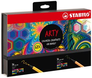 STABILO ARTY SET 68 PIEZAS (34 PEN 68 - 34 POINT 88)