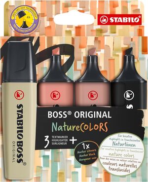 STABILO BOSS ROTULADOR FLUORESCENTE NATURECOLORS 4 COLORES