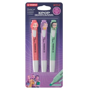 STABILO MARCADOR FLUORESCENTE SWING COOL K-POP HUNTRIX BLISTER 3 UNDS.