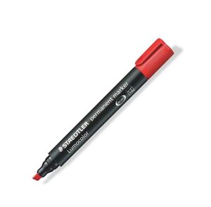 STAEDTLER 350 ROTULADOR PERMANENTE BISELADO LUMOCOLOR ROJO