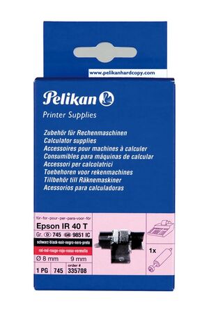 PELIKAN RODILLO TINTA CALCULADORA IR40T ROJO - NEGRO