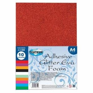 CENTRUM PAPEL ADHESIVO A4 PURPURINA 10 HOJAS