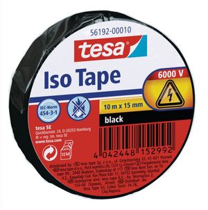 TESA CINTA AISLANTE ISO TAPE 15MM. X 10M. NEGRO