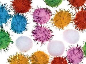 ITKREA POMPONES 25MM. PURPURINA 20 UNDS.