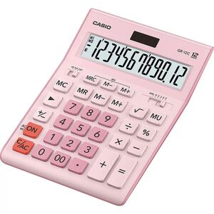 CASIO CALCULADORA GR-12 ROSA 12 DÍGITOS