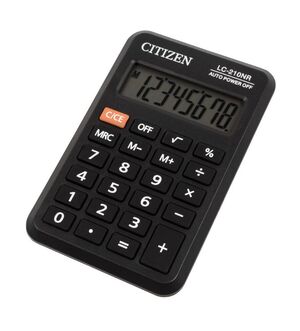 CITIZEN CALCULADORA BOLSILLO LC-210 NEGRO
