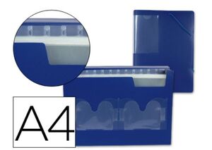 LIDERPAPEL CARPETA CLASIFICADORA FUELLE 13 DIVISIONES AZUL
