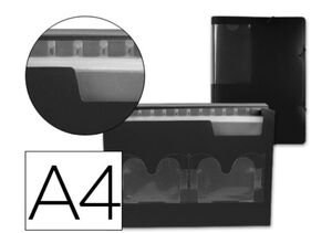 LIDERPAPEL CARPETA CLASIFICADORA FUELLE A4 NEGRO