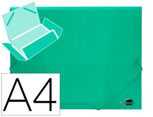 LIDERPAPEL CARPETATA A4 SOLAPA PLÁSTICO VERDE