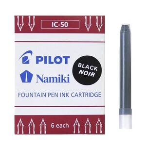 PILOT RECAMBIO PLUMA NAMIKI NEGRO 6 UNDS.