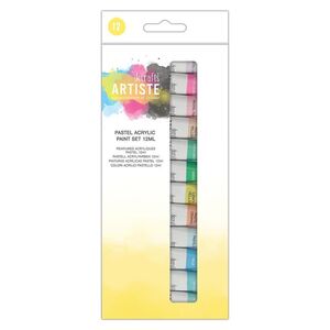 DOCRAFTS ARTISTE SET 12 PINTURAS ACRÍLICAS PASTEL