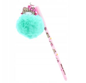 BOLÍGRAFO CON POMPOM HELLO KITTY & PUSHEEN THE CAT