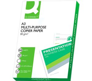 Q-CONNECT PAPEL A3 MULTIFUNCIÓN 80GRS. 500 HOJAS