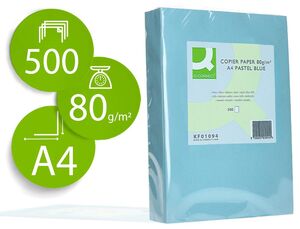 Q-CONNECT PAPEL A4 500 HOJAS CELESTE 
