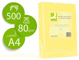 Q-CONNECT PAPEL A4 500 HOJAS AMARILLO