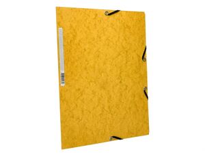 Q-CONNECT CARPETA FOLIO GOMAS CARTÓN SIMIL-PRESPAN AMARILLO