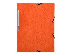 Q-CONNECT CARPETA FOLIO GOMAS CARTÓN SIMIL-PRESPAN NARANJA
