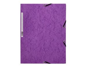 Q-CONNECT CARPETA FOLIO GOMAS CARTÓN SIMIL-PRESPAN VIOLETA
