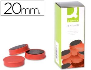 Q-CONNECT IMANES 20MM. ROJO 10 UNDS.