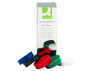 Q-CONNECT IMANES 20MM. COLORES SURTIDOS 10 UNDS.
