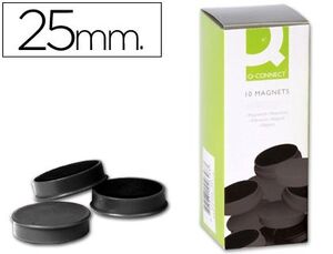 Q-CONNECT IMANES 25MM. NEGRO 10 UNDS.