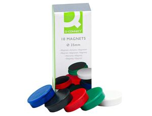 Q-CONNECT IMANES 25MM. COLORES SURTIDOS 10 UNDS.