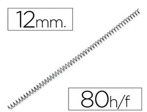 Q-CONNECT ESPIRAL 64 METÁLICA 12MM. 200 UNDS.