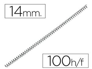 Q-CONNECT ESPIRAL 64 METÁLICA 14MM. 100 UNDS.