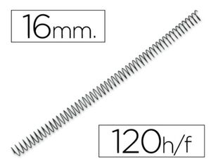 Q-CONNECT ESPIRAL 64 METÁLICA 16MM. 100 UNDS.
