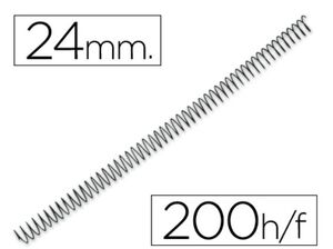 Q-CONNECT ESPIRAL 64 METÁLICA 24MM. 100 UNDS.
