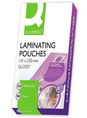 Q-CONNECT FUNDA PLASTIFICAR 125µ CARNET CONDUCIR 100 UNDS.