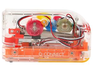 Q-CONNECT GRAPADORA ELÉCTRICA TRANSPARENTE 20 HOJAS
