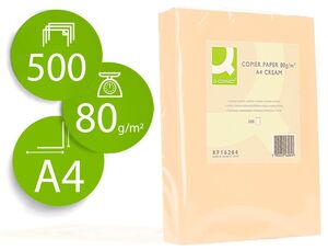 Q-CONNECT PAPEL A4 500 HOJAS CREMA
