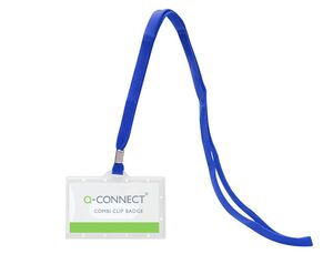 Q-CONNECT IDENTIFICADOR 94 X 60MM. CON CORDÓN AZUL