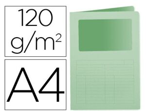 Q-CONNECT SUBCARPETA A4 VENTANA VERDE 50 UNDS.