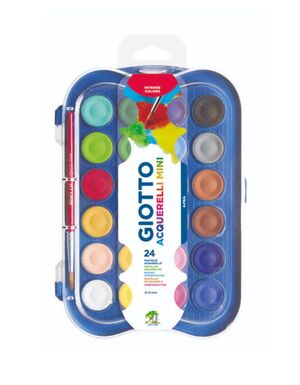 GIOTTO ESTUCHE ACUARELAS 24 COLORES 23MM.