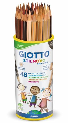 GIOTTO LÁPICES DE MADERA TONOS PIEL STILNOVO BOTE 48 UNDS.