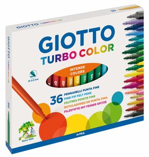 GIOTTO ROTULADORES 36 COLORES TURBO COLOR