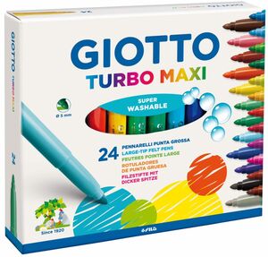 GIOTTO ROTULADORES 24 COLORES TURBO MAXI